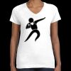 Women's Fine Jersey V-Neck Tee Thumbnail