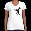 Women's Fine Jersey V-Neck Tee Thumbnail