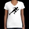 Women's Fine Jersey V-Neck Tee Thumbnail