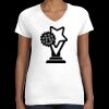 Women's Fine Jersey V-Neck Tee Thumbnail