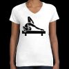 Women's Fine Jersey V-Neck Tee Thumbnail