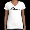 Women's Fine Jersey V-Neck Tee Thumbnail