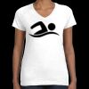 Women's Fine Jersey V-Neck Tee Thumbnail