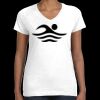 Women's Fine Jersey V-Neck Tee Thumbnail