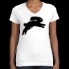 Women's Fine Jersey V-Neck Tee Thumbnail