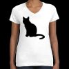 Women's Fine Jersey V-Neck Tee Thumbnail