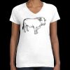Women's Fine Jersey V-Neck Tee Thumbnail
