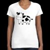 Women's Fine Jersey V-Neck Tee Thumbnail