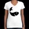 Women's Fine Jersey V-Neck Tee Thumbnail