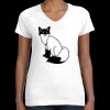 Women's Fine Jersey V-Neck Tee Thumbnail
