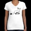 Women's Fine Jersey V-Neck Tee Thumbnail