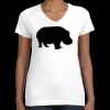 Women's Fine Jersey V-Neck Tee Thumbnail