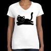 Women's Fine Jersey V-Neck Tee Thumbnail