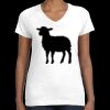 Women's Fine Jersey V-Neck Tee Thumbnail