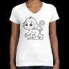 Women's Fine Jersey V-Neck Tee Thumbnail