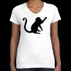 Women's Fine Jersey V-Neck Tee Thumbnail