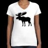 Women's Fine Jersey V-Neck Tee Thumbnail