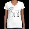 Women's Fine Jersey V-Neck Tee Thumbnail