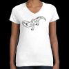 Women's Fine Jersey V-Neck Tee Thumbnail