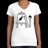 Women's Fine Jersey V-Neck Tee Thumbnail