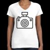 Women's Fine Jersey V-Neck Tee Thumbnail