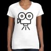 Women's Fine Jersey V-Neck Tee Thumbnail