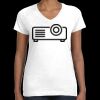 Women's Fine Jersey V-Neck Tee Thumbnail