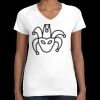 Women's Fine Jersey V-Neck Tee Thumbnail