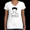 Women's Fine Jersey V-Neck Tee Thumbnail