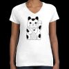 Women's Fine Jersey V-Neck Tee Thumbnail