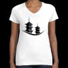 Women's Fine Jersey V-Neck Tee Thumbnail