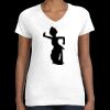 Women's Fine Jersey V-Neck Tee Thumbnail