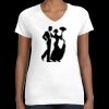 Women's Fine Jersey V-Neck Tee Thumbnail