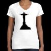 Women's Fine Jersey V-Neck Tee Thumbnail
