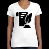 Women's Fine Jersey V-Neck Tee Thumbnail