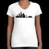 Women's Fine Jersey V-Neck Tee Thumbnail