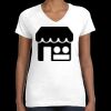 Women's Fine Jersey V-Neck Tee Thumbnail