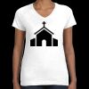 Women's Fine Jersey V-Neck Tee Thumbnail