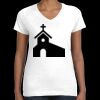 Women's Fine Jersey V-Neck Tee Thumbnail