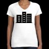 Women's Fine Jersey V-Neck Tee Thumbnail