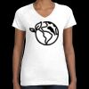 Women's Fine Jersey V-Neck Tee Thumbnail