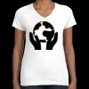 Women's Fine Jersey V-Neck Tee Thumbnail