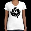 Women's Fine Jersey V-Neck Tee Thumbnail