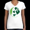 Women's Fine Jersey V-Neck Tee Thumbnail