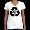 Women's Fine Jersey V-Neck Tee Thumbnail