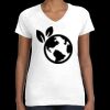 Women's Fine Jersey V-Neck Tee Thumbnail