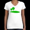Women's Fine Jersey V-Neck Tee Thumbnail