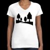 Women's Fine Jersey V-Neck Tee Thumbnail