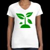 Women's Fine Jersey V-Neck Tee Thumbnail