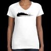Women's Fine Jersey V-Neck Tee Thumbnail